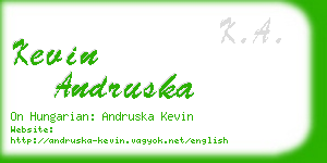 kevin andruska business card